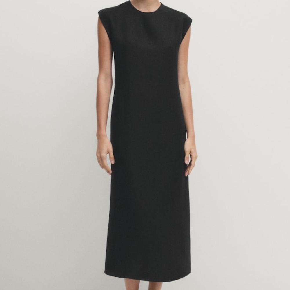 {Massimo Dutti} Denim-Effect Midi Dress
